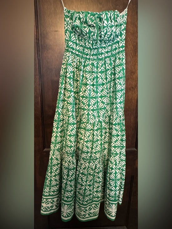 Anthropologie Dresses & Skirts - Anthropologie Somerset strapless Maxi Dress in Green & White Size XS NWT